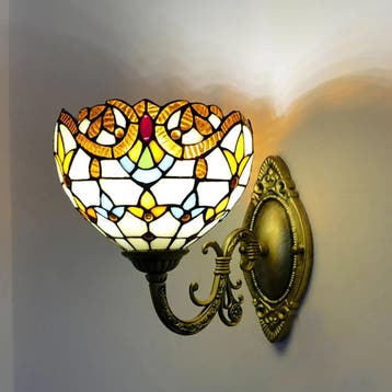 Tiffany Wandlamp Glas in Lood Vintage, Verzenden, Nieuw