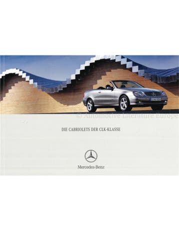 2004 MERCEDES BENZ CLK CABRIO BROCHURE DUITS, Nieuw, Author
