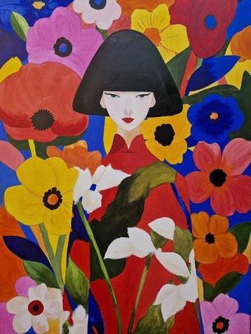 Lucía Laurent - XL - Geisha entre Gigantes, Antiek en Kunst