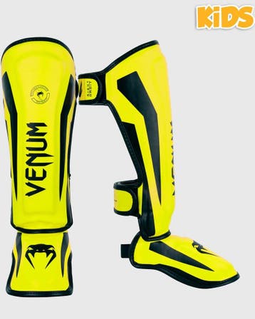 Venum Elite Kids Kinder Scheenbeschermers Geel Zwart, Sport en Fitness, Ophalen of Verzenden, Nieuw