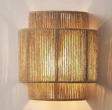 Henneptouw Wandlamp – Creatieve E27 Sfeerlamp voor Gang, Verzenden, Nieuw