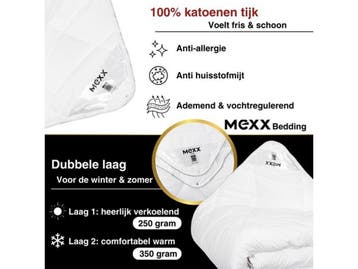 Mexx Excellent - 4-Seizoenen Dekbed - 200×200 cm -, Verzenden, Nieuw