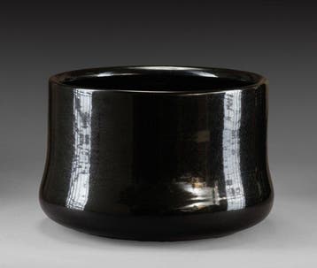Grote aardewerkvase Black Form - Steengoed, Keramiek -