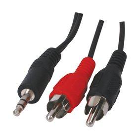Mini Jack M naar 2x Tulp M 10m, Ophalen of Verzenden, Nieuw