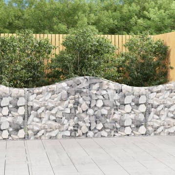 vidaXL Schanskorven 2 st gewelfd 200x30x80/100 cm, 100 cm of meer, Verzenden, Nieuw, Metaal