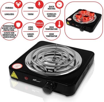Elektrische Kolenbrander - 1000W - Zwart - Broil-Master, Verzenden, Zo goed als nieuw