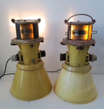 Bureaulamp - Staal, Plastic - Een set van twee originele