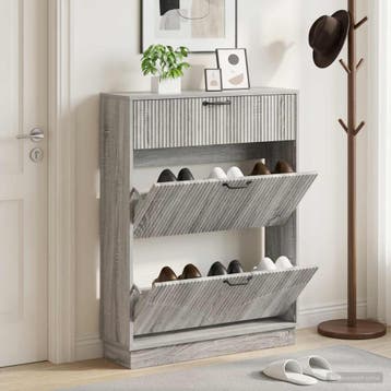 vidaXL Schoenenkast HOORN 78 x 24 x 100 cm Bewerkt hout, Verzenden, Nieuw