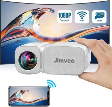 Jimveo Mini Beamer WiFi | 1080p | Nu 35% Korting, Audio, Tv en Foto, Beamers, LED, Ophalen of Verzenden, Zo goed als nieuw, Full HD (1080)