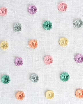 Luxery Cotton Embroidered Pom Pom, Nieuw