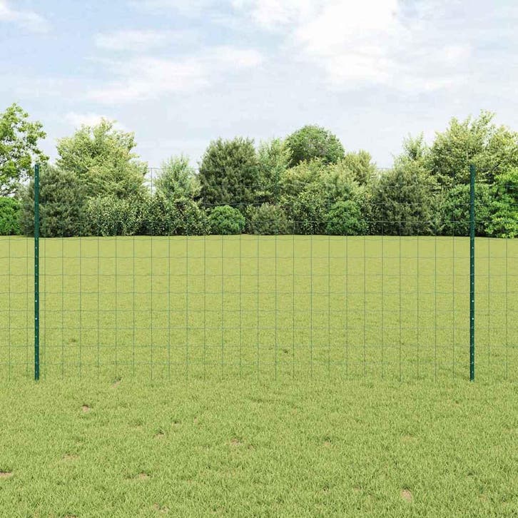 vidaXL Hek met Paal Groen, Tuin en Terras, Schuttingen, Nieuw, IJzer, Verzenden