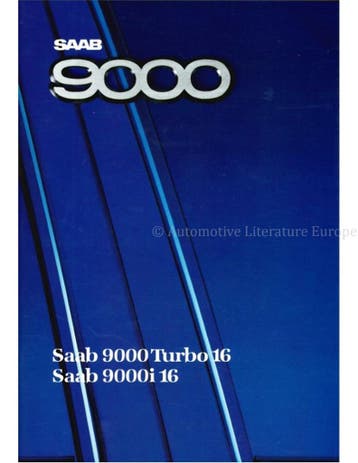 1988 SAAB 9000 BROCHURE NEDERLANDS, Nieuw, Author