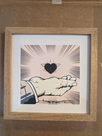D*Face (1978) - Burning Hearts (SIGNED + FRAMED)
