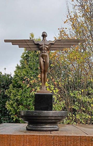 sculptuur, Brons mythologische beeld van Icarus - 44 cm -