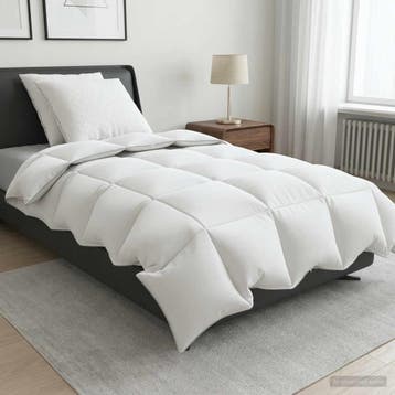 vidaXL 90% ganzen dons dekbedset FULDA 3 st 155 x 220 cm, Verzenden, Nieuw, Wit