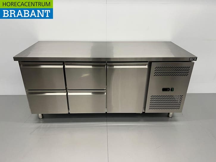 HCB RVS Koelwerkbank 4 laden en 1 deur 179,5 cm 230V Horeca, Zakelijke goederen, Horeca | Keukenapparatuur, Nieuw in verpakking