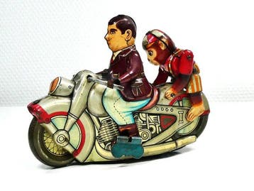 Kanto Toys (Japan) - Blikken speelgoed - 1950s Motorcycle, Antiek en Kunst