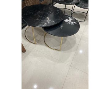 Salontafel set van 2 Andrea Marmer | Goud, Ophalen of Verzenden, Nieuw