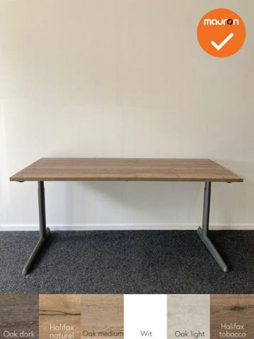 Ahrend 500 handmatig verstelbaar bureau - nieuw blad naar ke, Werkplek, Ophalen of Verzenden, Gebruikt, Bureau