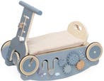 Label Label Blauw Houten 3-in-1 Looptrainer / Loopauto, Verzenden, Nieuw