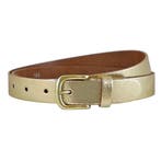 Landley Leren Dames Riem - Leer - 3 cm - Metallic Goud - 85, Kleding | Dames, Riemen en Ceinturen, Overige kleuren, Verzenden