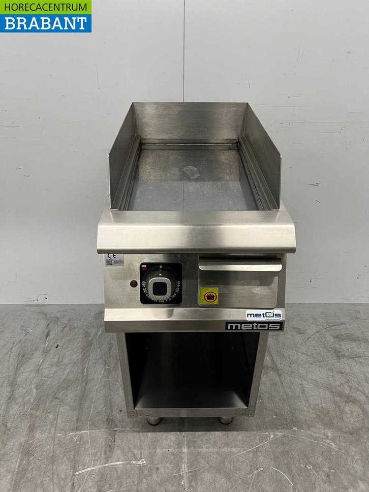 RVS Olis Chroom Spiegel Bakplaat Grillplaat 40 cm 400V, Zakelijke goederen, Horeca | Keukenapparatuur, Gebruikt, Ophalen of Verzenden