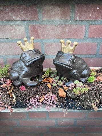 Decoratief ornament (2) - Set van twee kikkers