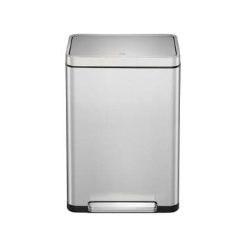 EKO X-Cube recycling pedaalemmer 20+20 ltr - Mat RVS, Verzenden, Nieuw