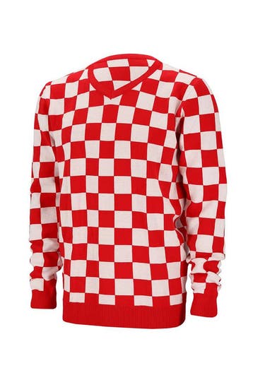 Gebreide Trui Brabant Rood/Wit Geblokt, Ophalen of Verzenden, Nieuw