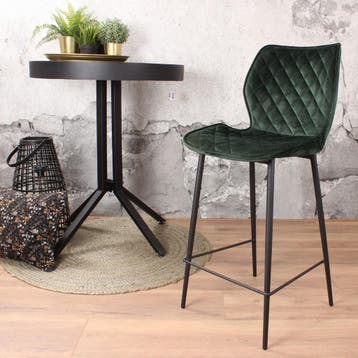 Ruby barkruk velvet 66 cm groen, Ophalen of Verzenden, Nieuw