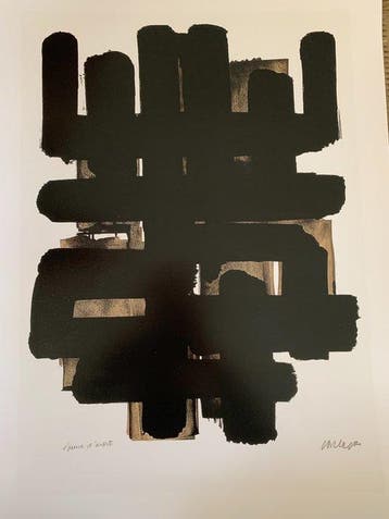 Pierre Soulages - Lithographie n°3, 1957 - jaren 1950
