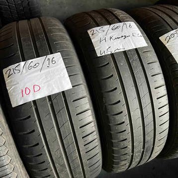 2 x Hankook Kinergy Eco 215-60-16 Zomerbanden 4,5mm, 16 inch, Ophalen of Verzenden, Band(en), Personenwagen