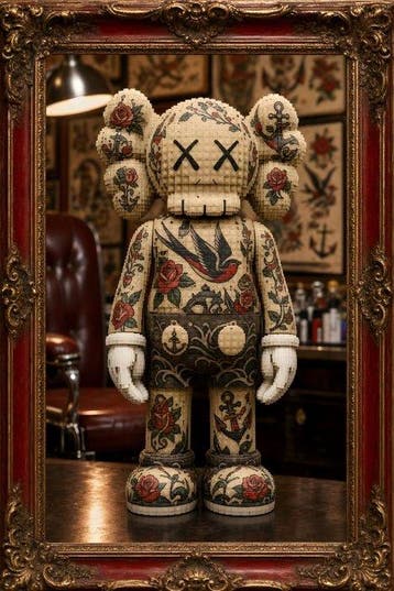 daveY - KAWS LEGO – Old School Ink, Nieuw
