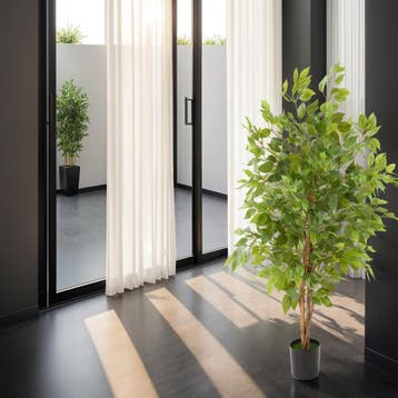 Kunst ficusboom Fida, realistische textuur - 120 cm, Verzenden