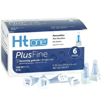 HT One PlusFine pennaalden 6 mm 31G 100 stuks, Verzenden, Nieuw