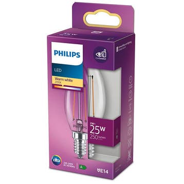 4 stuks Philips LED kaarslamp E14 2W 250lm 2700K Helder N..., Ophalen of Verzenden, Nieuw