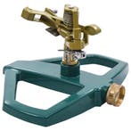 vidaXL Sproeier roterend 21x22x13 cm metaal groen, Verzenden, Nieuw