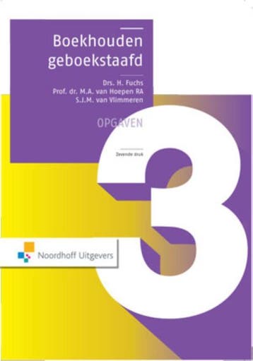 Boekhouden geboekstaafd 3 deel Opgaven 9789001797676, Zo goed als nieuw