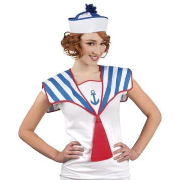 Pet Marine blauw/wit, Verzenden, Nieuw, Feestartikel