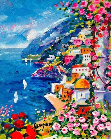 Alfredo Grimaldi (1950) - Positano Sinfonia della Costiera
