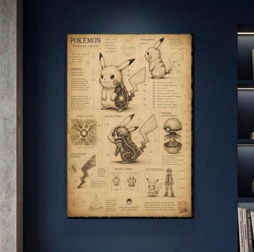 Ldm. - Pokémon Technical Concept – Pikachu Blueprint By, Nieuw