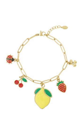 Goudlief Lieveheersbeestje armband (Charme armbanden), Verzenden, Nieuw, Zilver, Overige materialen