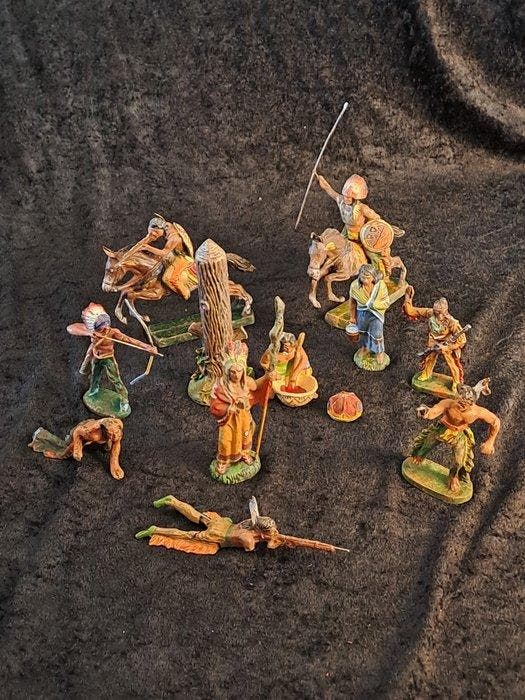 Lineol, Elastolin - Figuur - Indians (14) - Composiet, Kinderen en Baby's, Speelgoed | Overig
