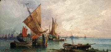 G. Ottini (XIX) - Lagoon of Venice