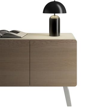 Kleine retro-tafellamp Altea, paddenstoeldesign, 40W - zwart, Huis en Inrichting, Verzenden, Nieuw
