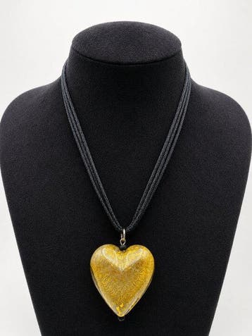 24 karaat - Murano-glas, Geel goud - Ketting met hanger -