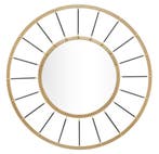 WANDSPIEGEL GLAM DONKER CM Ø 81X6,5 (SPIEGEL CM Ø 41,5), Huis en Inrichting, Woonaccessoires | Spiegels, Ophalen of Verzenden