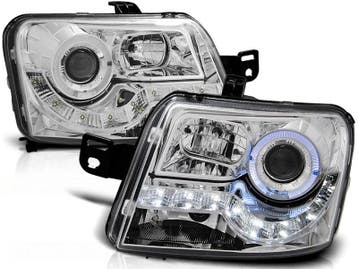 Koplampen Fiat Panda met dagrijverlichting 03- chroom, Ophalen of Verzenden, Nieuw