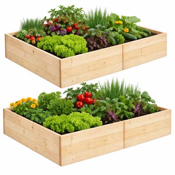 Kweekbak - Plantenbak - Moestuin - Planten - Hout - Naturel, Tuin en Terras, Ophalen of Verzenden, Nieuw