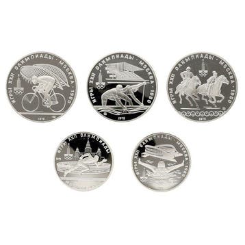 Rusland. 5 & 10 Roubles 1978 - 1980 Summer Olympics,
